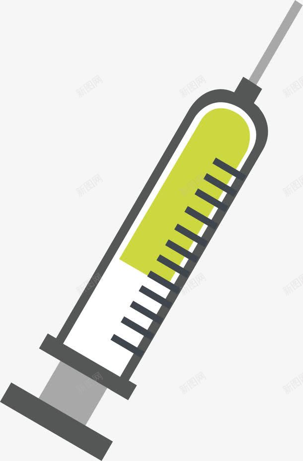 针管预防打针黄色png免抠素材_新图网 https://ixintu.com 打针 疼痛 疾病 针管 预防 黄色