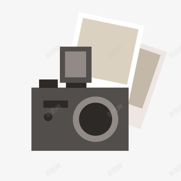 卡通照相机png免抠素材_新图网 https://ixintu.com 卡通 照相机 黑色 黑色相机