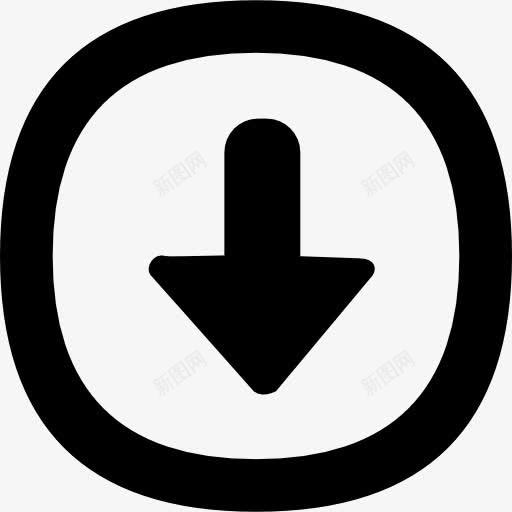圆下箭头图标png_新图网 https://ixintu.com 下载 圆形 按钮 界面