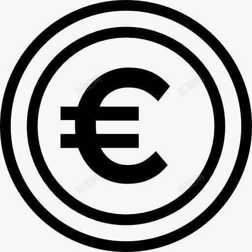 硬币图标png_新图网 https://ixintu.com 商业 欧元 硬币 货币 钱 银行