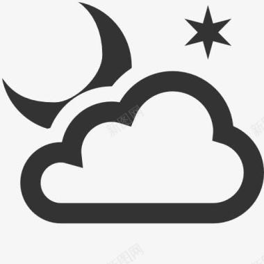 部分多云的晚上windows8图标图标