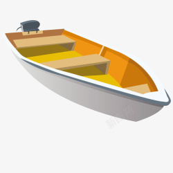 普通划桨船矢量图素材
