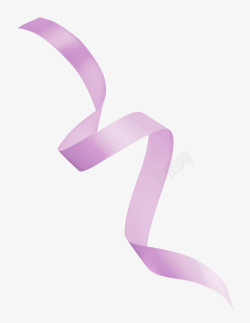 紫色清新绸带装饰图案素材