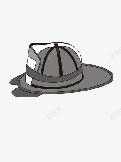 消防帽png免抠素材_新图网 https://ixintu.com 创意设计 手绘 消防帽 黑白
