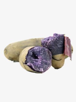 紫色土豆煮熟的紫土豆高清图片
