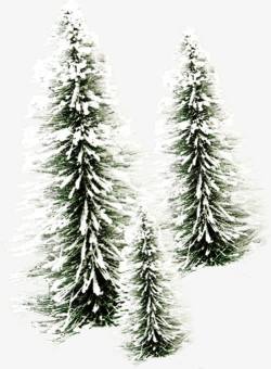 冬日树木白雪场景创意素材