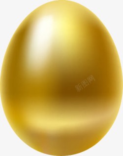金色鸡蛋金蛋矢量图素材