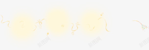 黄色光团装饰png免抠素材_新图网 https://ixintu.com 光团 装饰 黄色