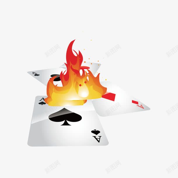 着火的纸牌png免抠素材_新图网 https://ixintu.com 火 矢量纸牌 纸牌