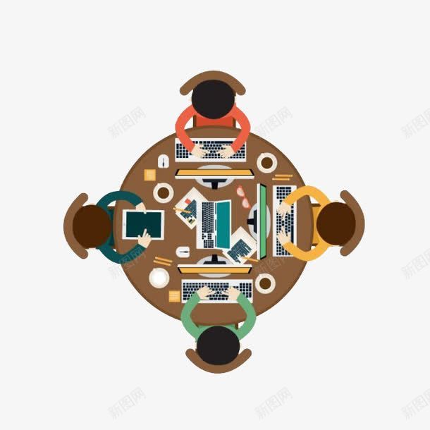 卡通商业元素png免抠素材_新图网 https://ixintu.com APP元素 PPT元素 办公 办公桌 商业 电脑 白领