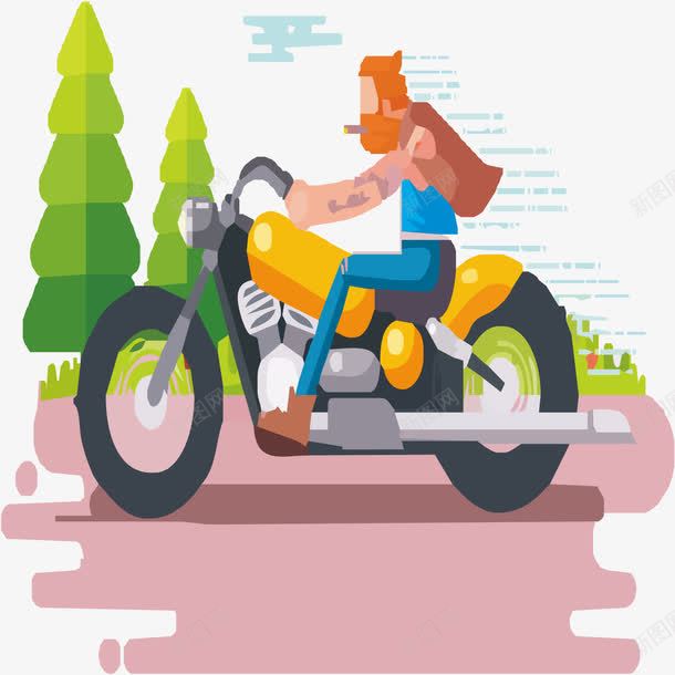 骑摩托的男士png免抠素材_新图网 https://ixintu.com 商务png 男士 矢量素材 骑摩托