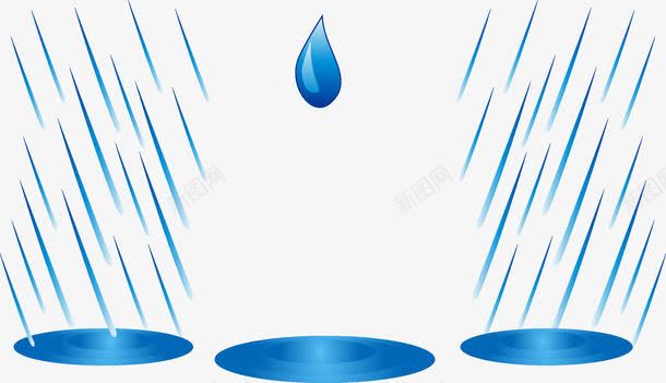 下雨矢量图ai免抠素材_新图网 https://ixintu.com 下雨 雨水 雨滴 矢量图
