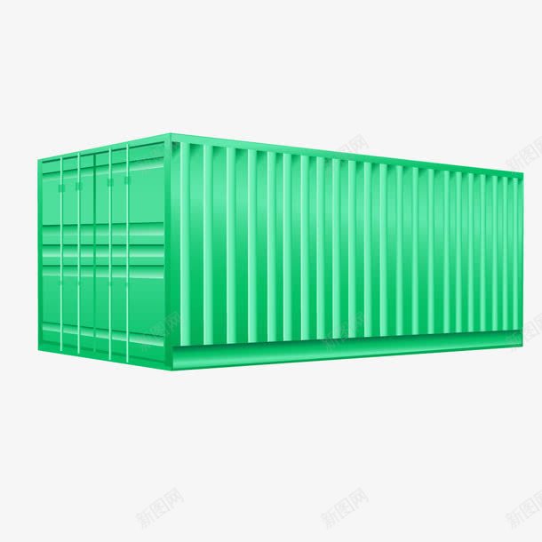 绿色质感铁质集装箱png免抠素材_新图网 https://ixintu.com 绿色 质感 铁质 集装箱