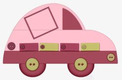 粉色玩具车素材