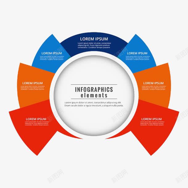 叠加起来的图表png免抠素材_新图网 https://ixintu.com 叠加 图表 圆形 扇形