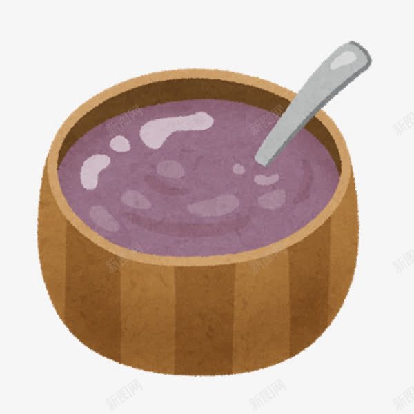 手绘紫薯粥png免抠素材_新图网 https://ixintu.com 卡通 手绘 紫色 紫薯粥