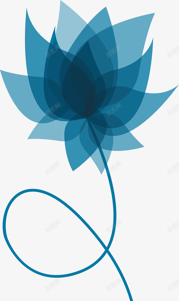 蓝色花朵图矢量图eps免抠素材_新图网 https://ixintu.com 半透明花 彩色 彩色花 彩色花卉 矢量花朵 粉彩花卉 花 花卉 花朵 花朵图 花朵图案 矢量图