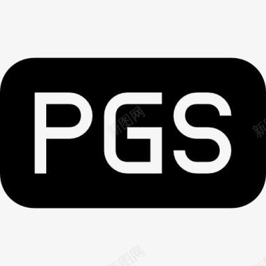PGS文件圆角矩形黑色固体界面符号图标图标