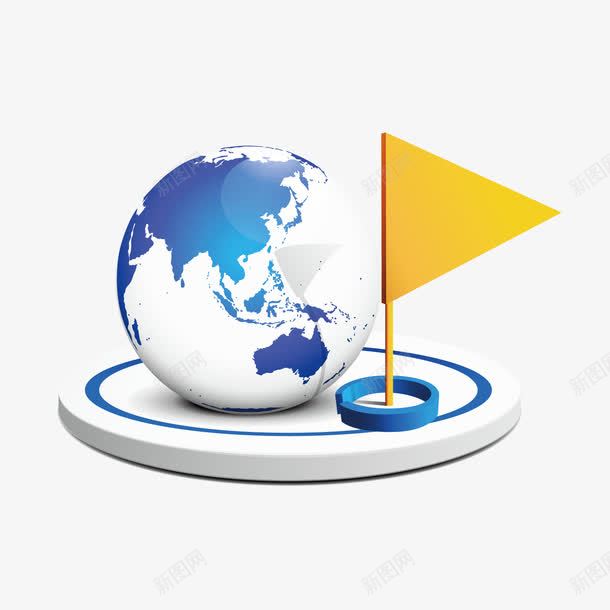地球与三角旗png免抠素材_新图网 https://ixintu.com png图片 三角旗 地球