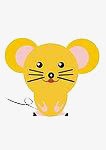 卡通老鼠png免抠素材_新图网 https://ixintu.com 动物 十二生肖 卡通 可爱 老鼠 黄灰色