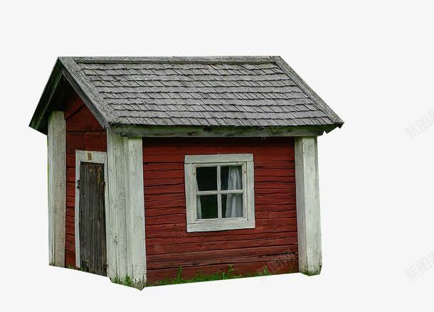 小房子png免抠素材_新图网 https://ixintu.com 创意小房子 建筑物 窗户 红色房子