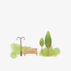 公园长椅素材