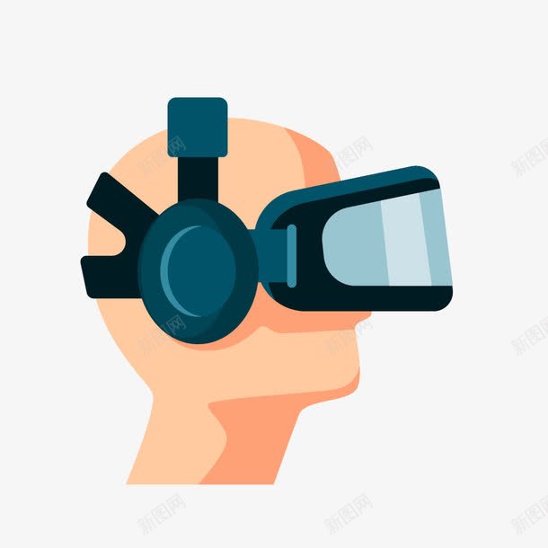 VR科技体验png免抠素材_新图网 https://ixintu.com VR 扁平化 科技 视觉