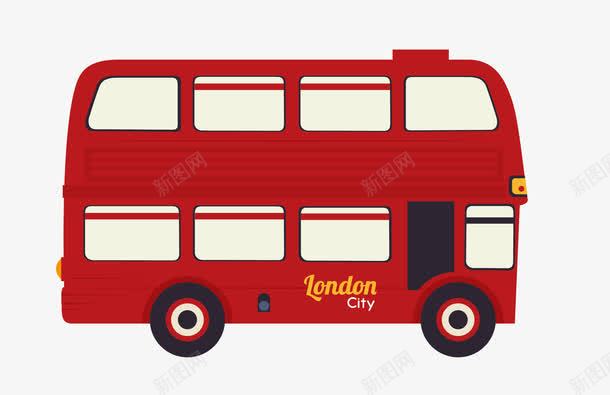 双层巴士png免抠素材_新图网 https://ixintu.com 伦敦 公交车 双层 红色