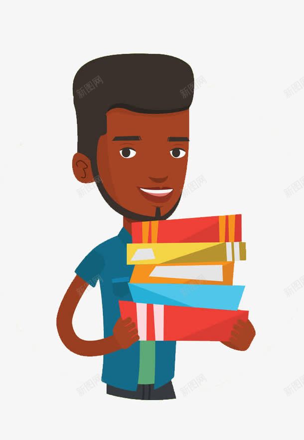 抱着多本书的男孩png免抠素材_新图网 https://ixintu.com 书本 书籍 人物 儿童 卡通人物 学习 学生 扁平化 抱着书 抱着书的人 男孩