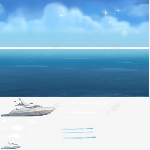 背景图png免抠素材_新图网 https://ixintu.com 海 背景元素 背景图 船 装饰元素 装饰图案