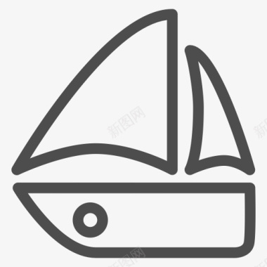 船自由海洋海海滨旅行风旅行图标图标