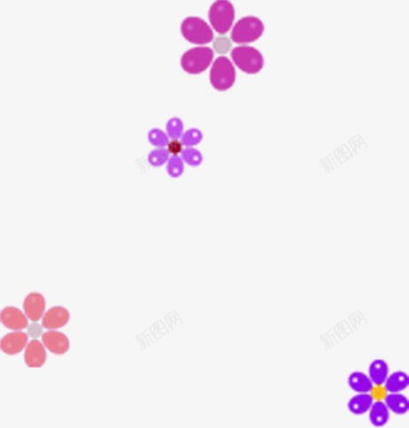 手绘紫粉色化妆品小花png免抠素材_新图网 https://ixintu.com 化妆品 粉色