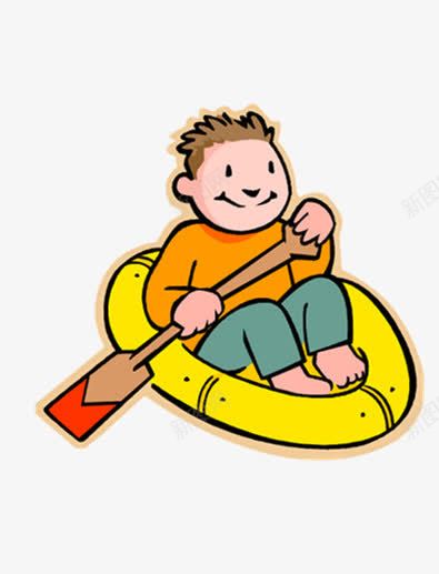 划船的小孩png免抠素材_新图网 https://ixintu.com 人物 卡通 小船 彩色