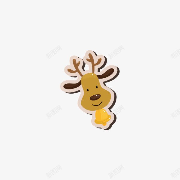 可爱的卡通小鹿png免抠素材_新图网 https://ixintu.com 卡通 可爱 圣诞节 小鹿 节日