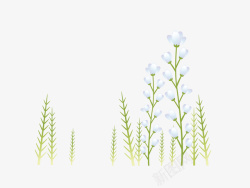蓝色小花素材