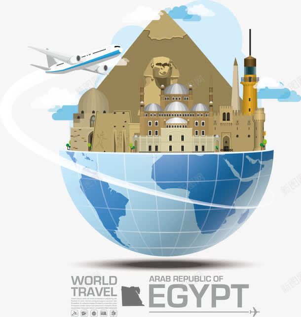 装饰埃及景点建筑png免抠素材_新图网 https://ixintu.com 埃及 旅游 装饰