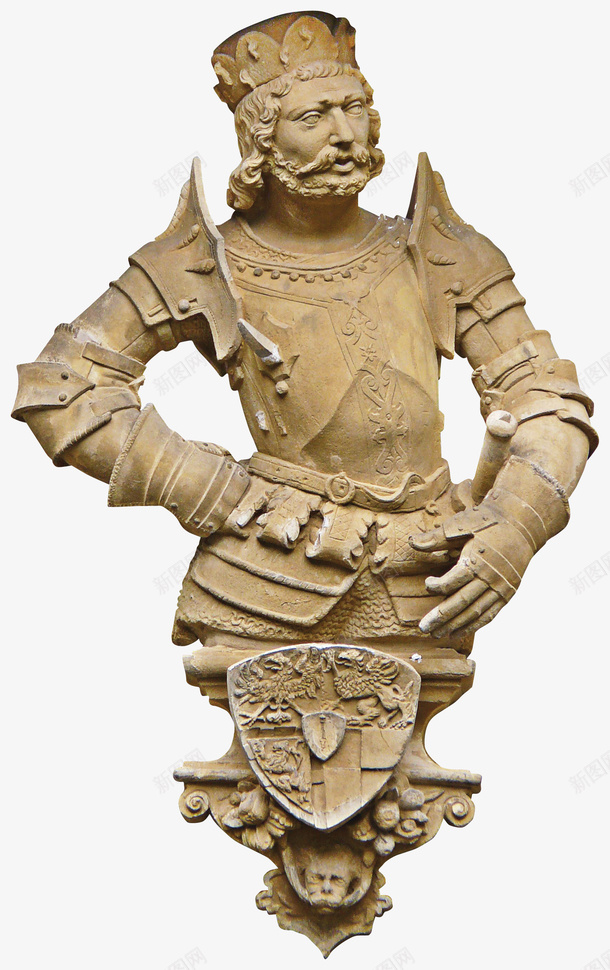 雕像png免抠素材_新图网 https://ixintu.com 古老 士兵 石像 装饰 雕像 雕刻