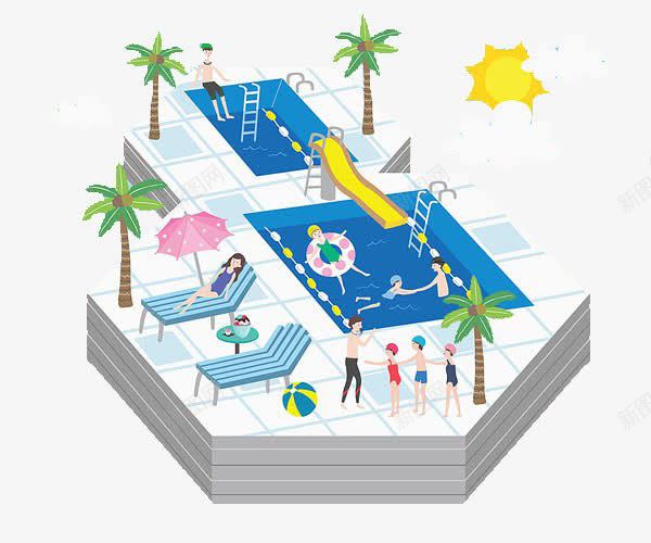 人们在游泳池玩耍png免抠素材_新图网 https://ixintu.com 人们 卡通 游泳池 玩耍