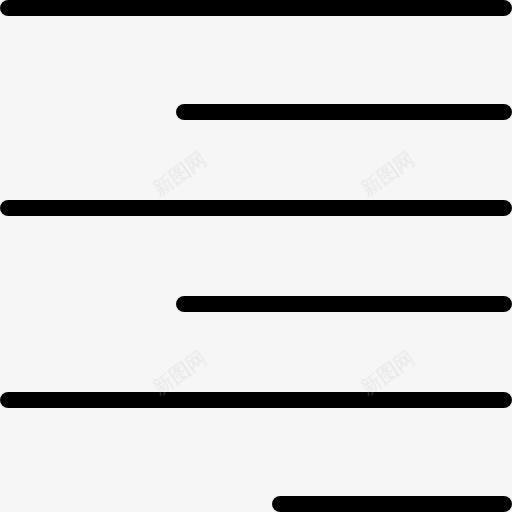 右对齐图标png_新图网 https://ixintu.com 右对齐 对齐选项 文本 标志 界面 符号 线