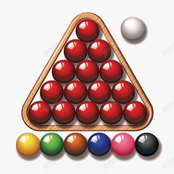 桌球png免抠素材_新图网 https://ixintu.com 3D PNG免抠图下载 三角形 玩耍 红色 装饰