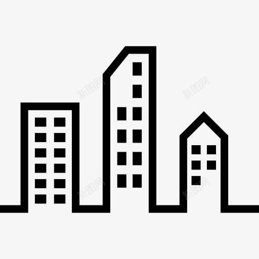 现代城市建筑图标png_新图网 https://ixintu.com 城市 建筑 现代