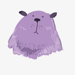 紫色动物可爱卡通矢量图素材