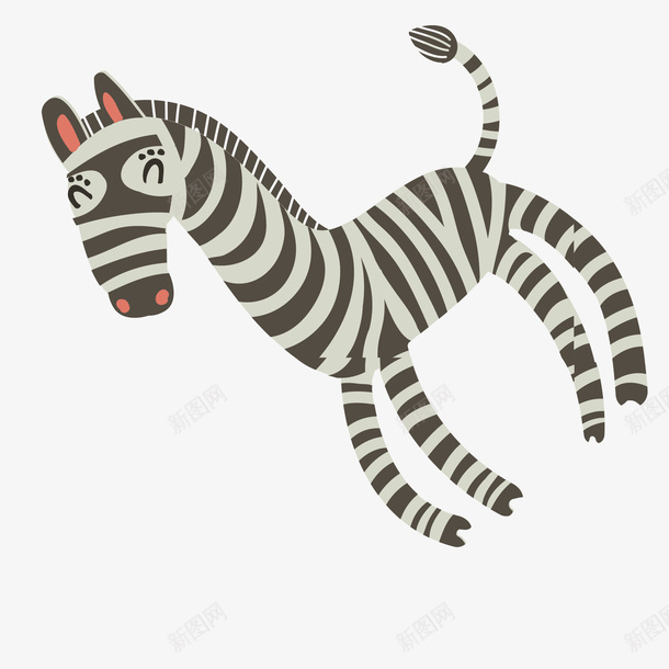 可爱斑马手绘简图png免抠素材_新图网 https://ixintu.com 动物 可爱的 尾巴 手绘 斑马 条纹 耳朵 马匹