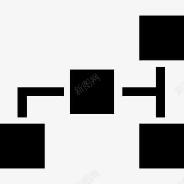 黑色的正方形块方案图标图标