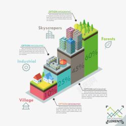 创意立体信息图表素材
