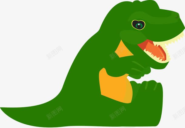 绿色的恐龙png免抠素材_新图网 https://ixintu.com 动物 卡通 恐龙 绿色