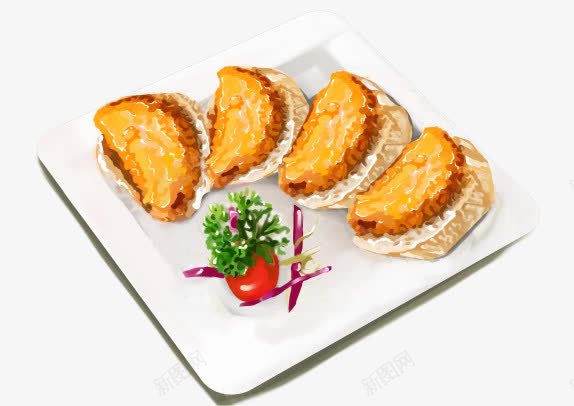 卡通煎饺png免抠素材_新图网 https://ixintu.com 产品实物 卡通煎饺 水饺 食品