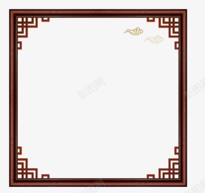 中国风底纹古风边框中式花纹图标中式欧式花纹底纹边框图标