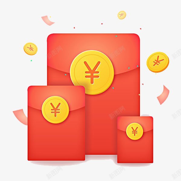 节日促销红包透明9红包金币丝带png免抠素材_新图网 https://ixintu.com 红包金币丝带 节日促销红包透明