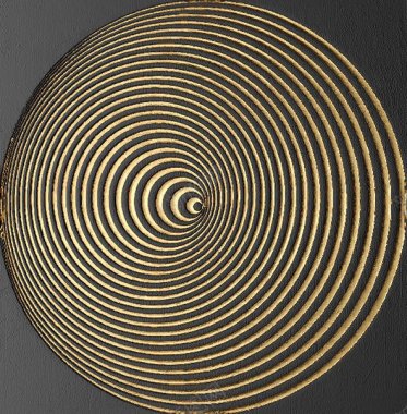 可黑金材质3D立体金色线条纹理金属质感斑驳背景